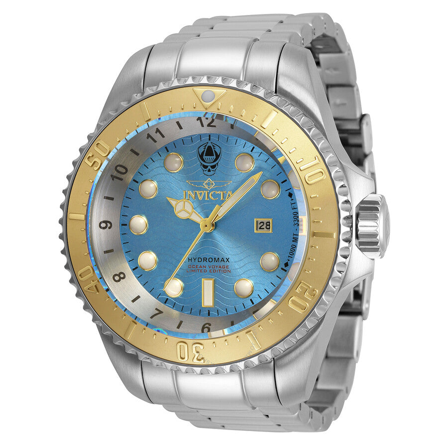 Invicta Hydromax Quartz Light Blue Dial Men's Watch 35145 - Dawson Watches
