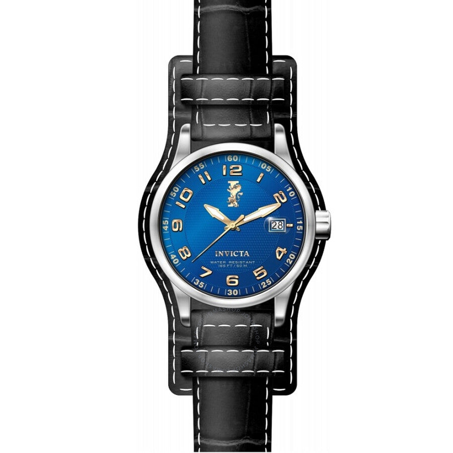 Invicta I-Force Blue Dial Stainless Steel Black Leather Calfskin Men's Watch 12972 - Dawson Watches