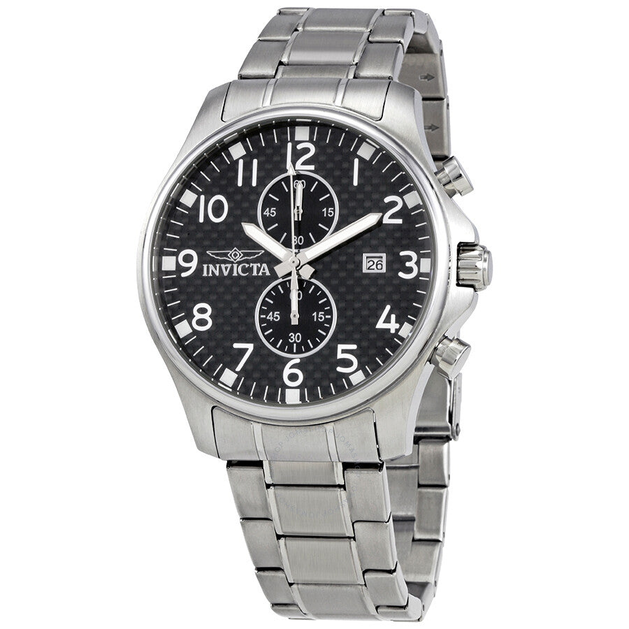 Invicta II Multifunction Black Dial Stainless Steel Men's Watch 0379 - Dawson Watches