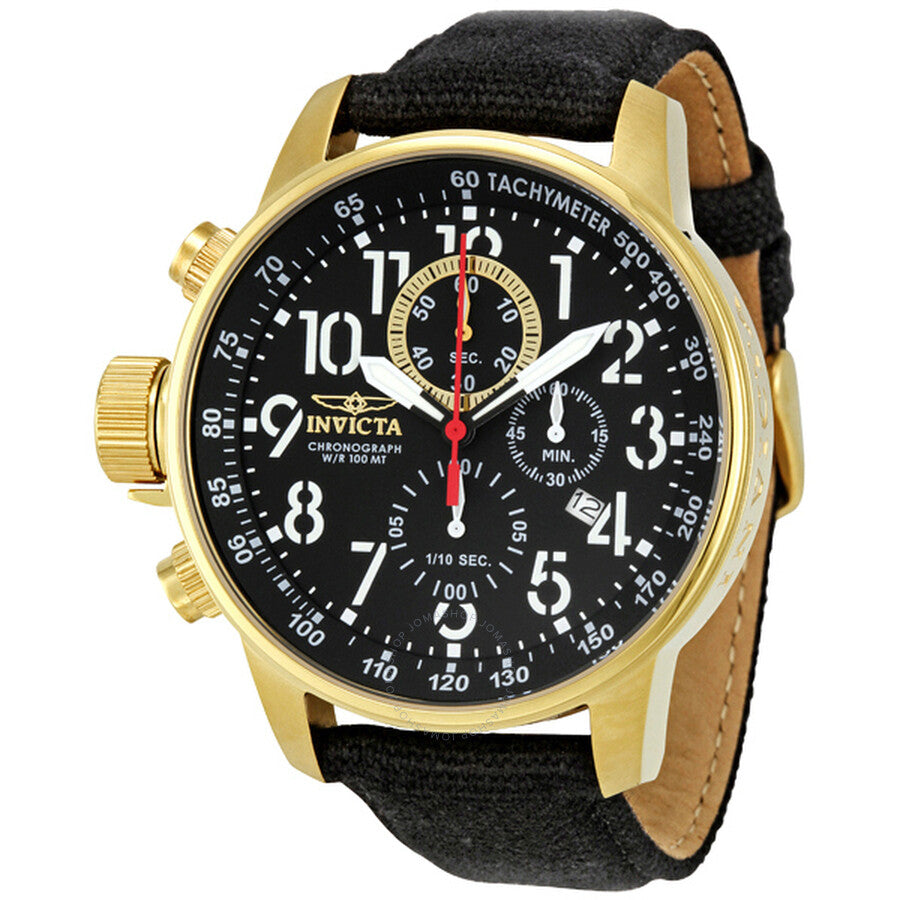 Invicta I-Force Lefty Chronograph Black Dial Gold-tone Lefty Men's Watch 1515 - Dawson Watches