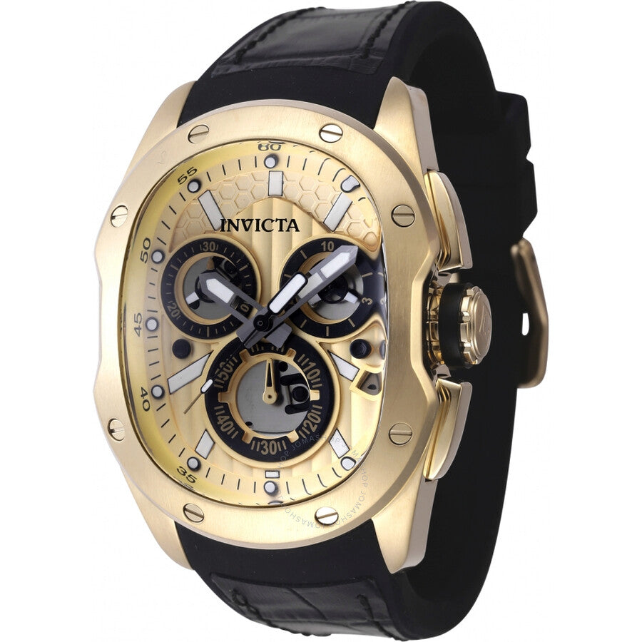 Invicta Lupah Revolution 2.0 Chronograph Quartz Gold Dial Men's Watch 45442 - Dawson Watches
