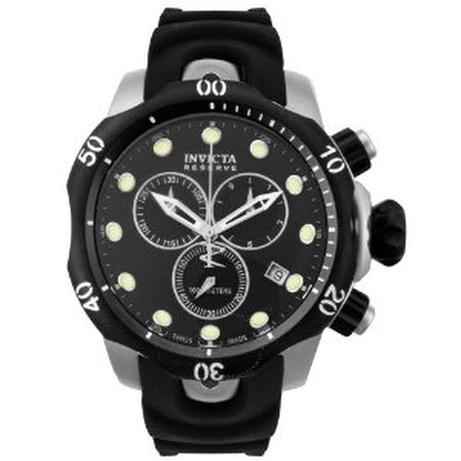 Invicta Men's Reserve Collection Chronograph Black Dial Black Rubber Men's Watch 5732 - Dawson Watches