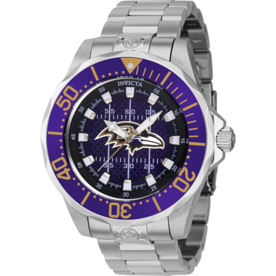 Invicta NFL Baltimore Ravens Automatic Purple Dial Men's Watch 42122 - Dawson Watches