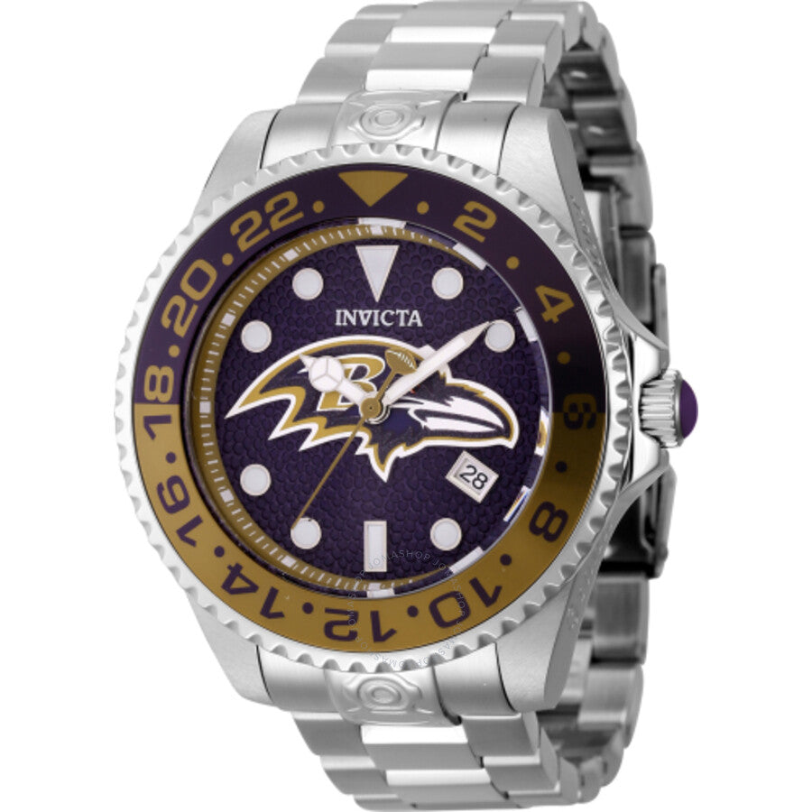 Invicta NFL Baltimore Ravens Automatic Purple Dial Men's Watch 45039 - Dawson Watches