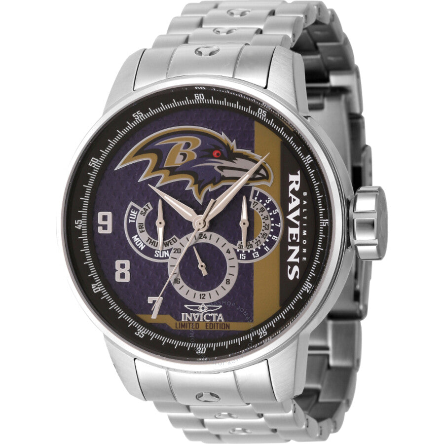 Invicta NFL Baltimore Ravens GMT Quartz Men's Watch 45140 - Dawson Watches