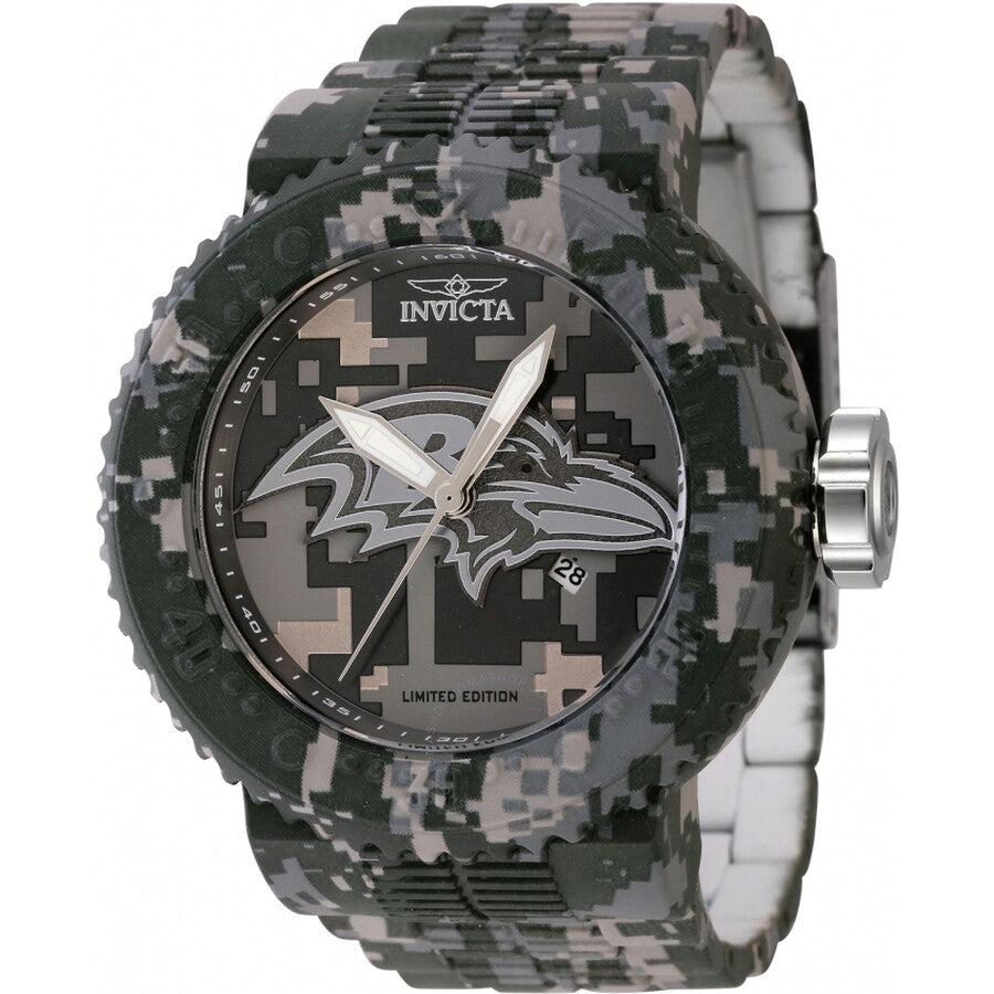 Invicta Nfl Baltimore Ravens Quartz Men's Camouflage Dial Watch 45108 - Dawson Watches