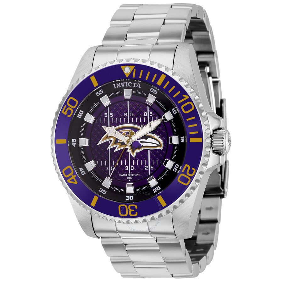 Invicta NFL Baltimore Ravens Quartz Purple Dial Men's Watch 36939 - Dawson Watches