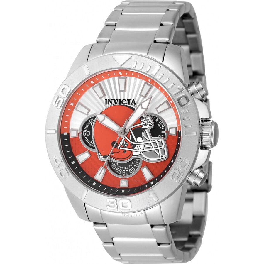 Invicta Nfl Cleveland Browns Chronograph GMT Quartz Men's Watch 47951 - Dawson Watches