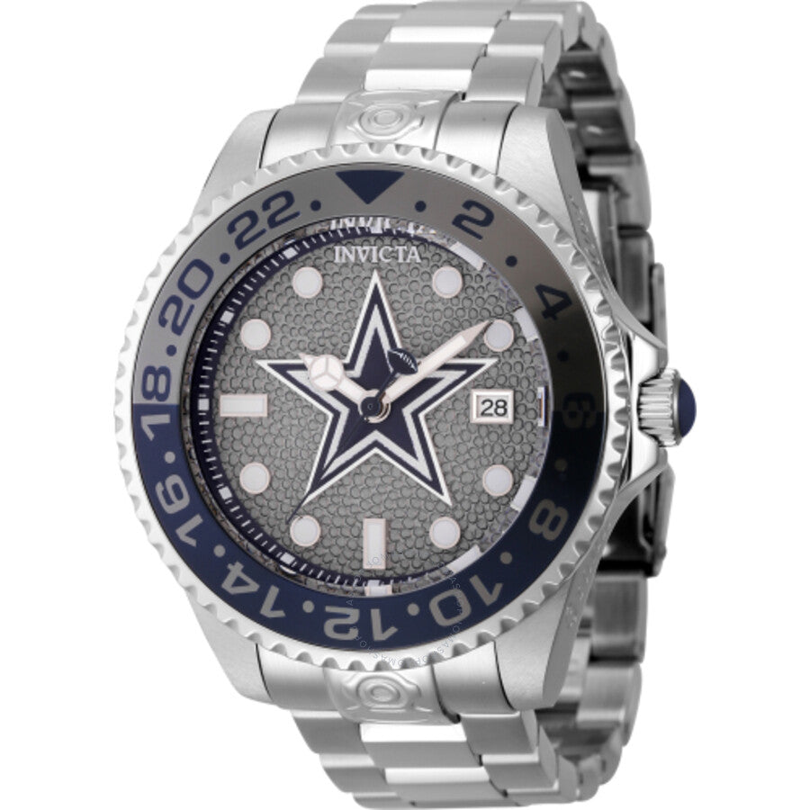 Invicta NFL Dallas Cowboys Automatic Date Grey Dial Men's Watch 45023 - Dawson Watches