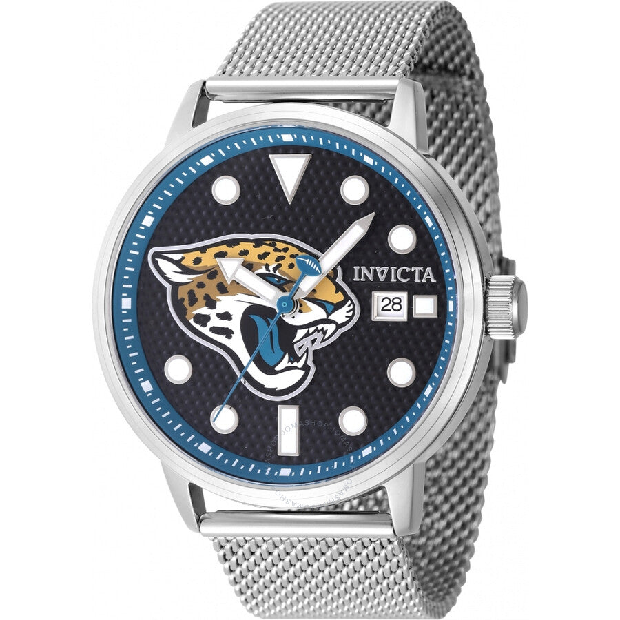 Invicta Nfl Jacksonville Jaguars Quartz Black Dial Men's Watch 47993 - Dawson Watches