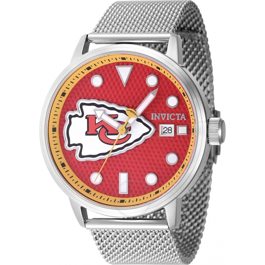 Invicta Nfl Kansas City Chiefs Quartz Red Dial Men's Watch 47977 - Dawson Watches
