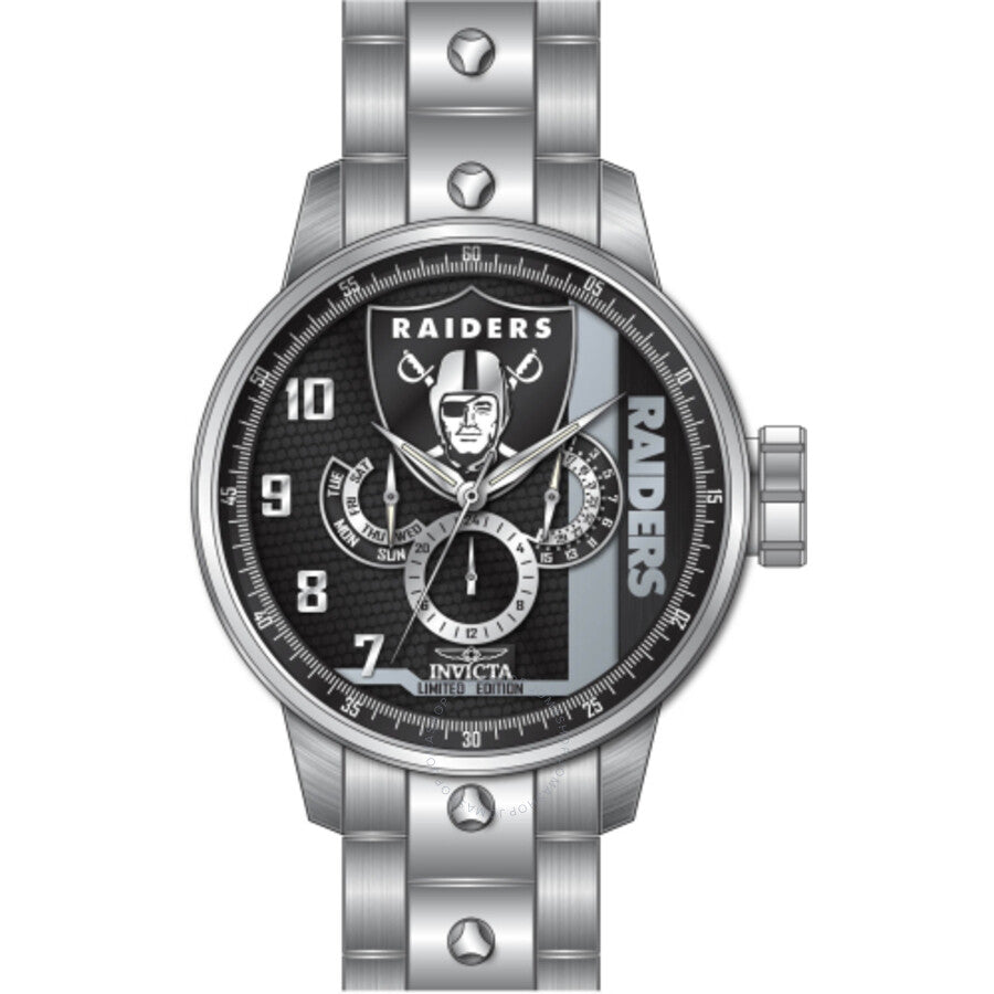 Invicta NFL Las Vegas Raiders GMT Quartz Men's Watch 45126 - Dawson Watches