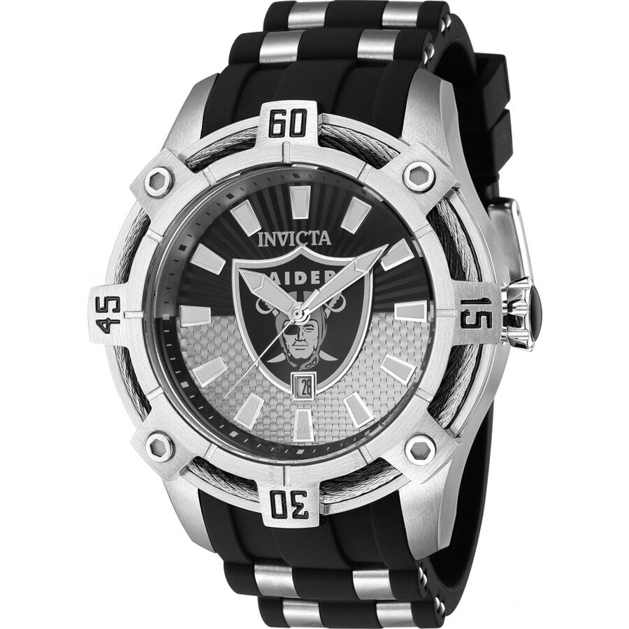 Invicta NFL Las Vegas Raiders Quartz Black Dial Men's Watch 42066 - Dawson Watches