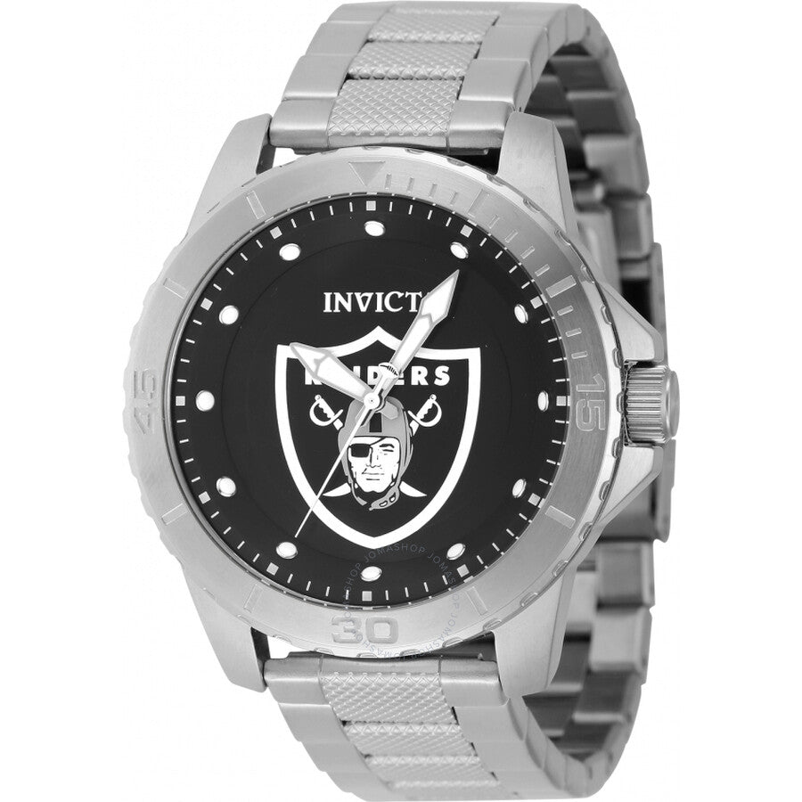 Invicta Nfl Las Vegas Raiders Quartz Black Dial Men's Watch 48085 - Dawson Watches