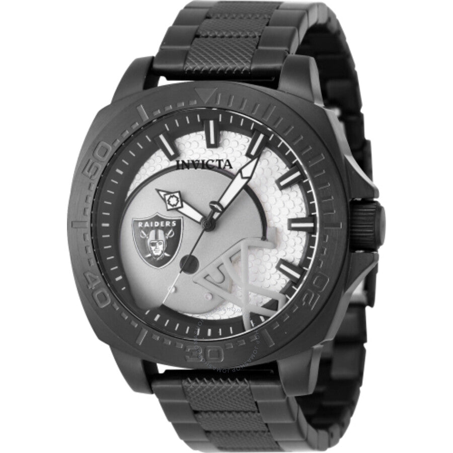 Invicta NFL Las Vegas Raiders Quartz Grey Dial Men's Watch 47869 - Dawson Watches