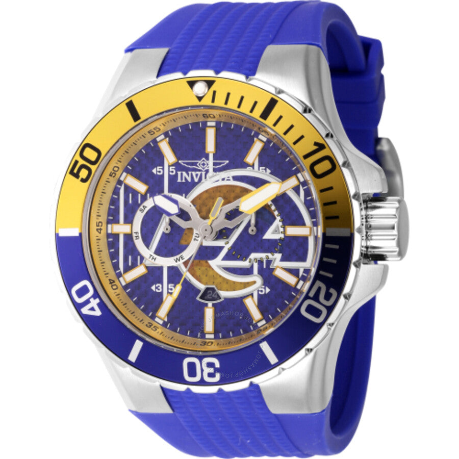 Invicta NFL Los Angeles Rams GMT Quartz Blue Dial Men's Watch 45405 - Dawson Watches