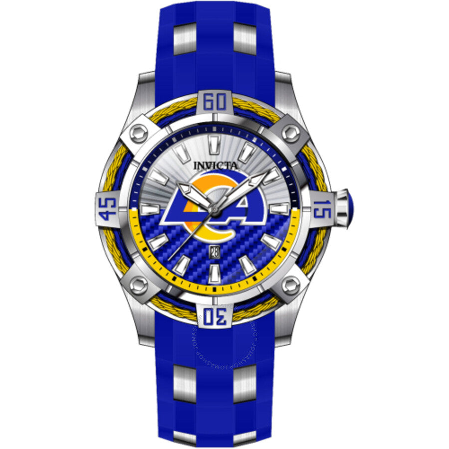 Invicta NFL Los Angeles Rams Quartz Silver Dial Men's Watch 43324 - Dawson Watches