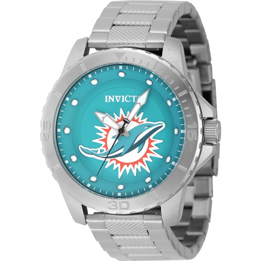 Invicta Nfl Miami Dolphins Quartz Light Blue Dial Men's Watch 48087 - Dawson Watches