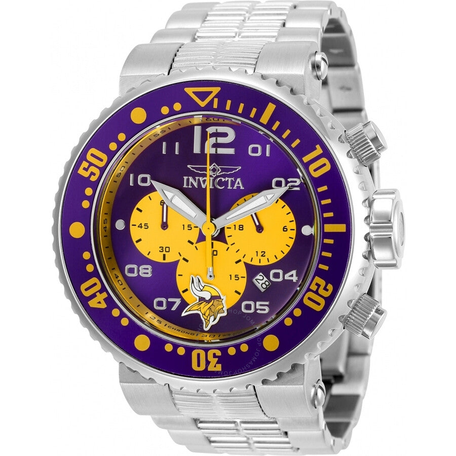Invicta NFL Minnesota Vikings Chronograph Quartz Men's Watch 30274 - The Watches Men & Co