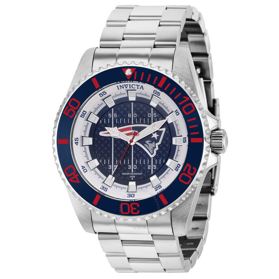 Invicta NFL New England Patriots Quartz Blue Dial Men's Watch 36921 - Dawson Watches