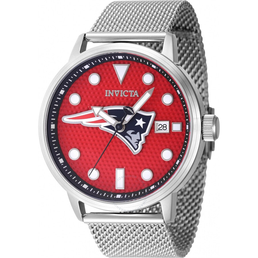 Invicta Nfl New England Patriots Quartz Red Dial Men's Watch 47975 - Dawson Watches