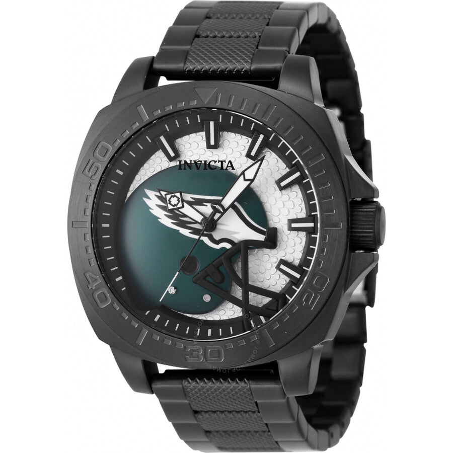 Invicta Nfl Philadelphia Eagles Quartz Silver Dial Men's Watch 47872 - Dawson Watches