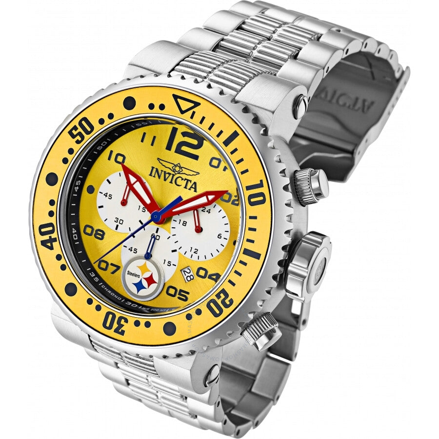 Invicta NFL Pittsburgh Steelers Chronograph Quartz Men's Watch 30281 - The Watches Men & Co #2