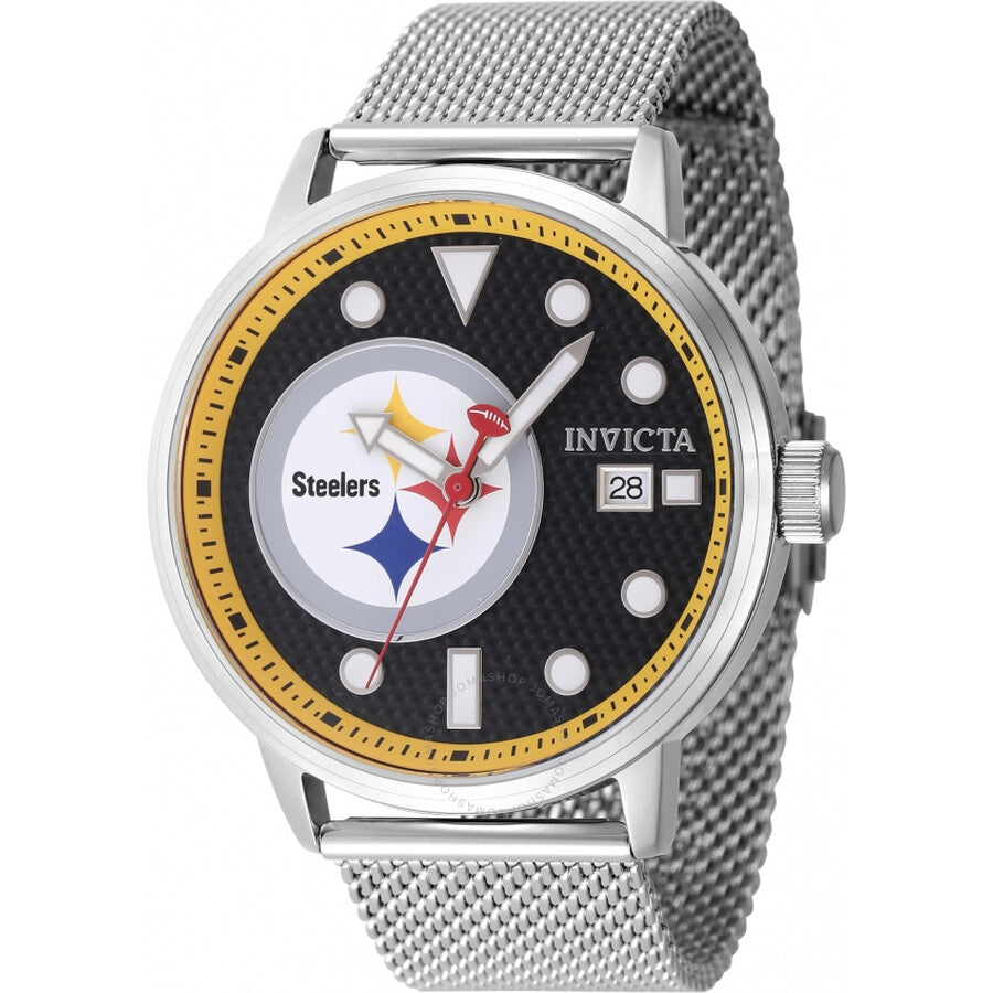 Invicta Nfl Pittsburgh Steelers Quartz Black Dial Men's Watch 47969 - Dawson Watches