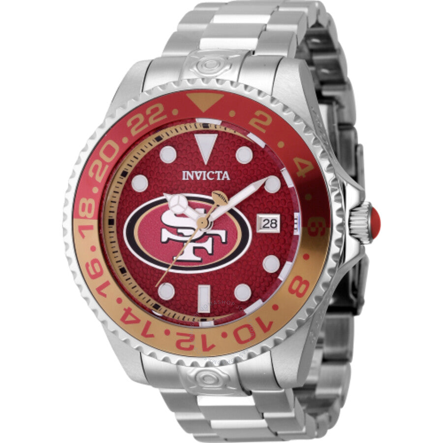 Invicta NFL San Francisco 49ers Automatic Date Dive Red Dial Men's Watch 45032 - Dawson Watches