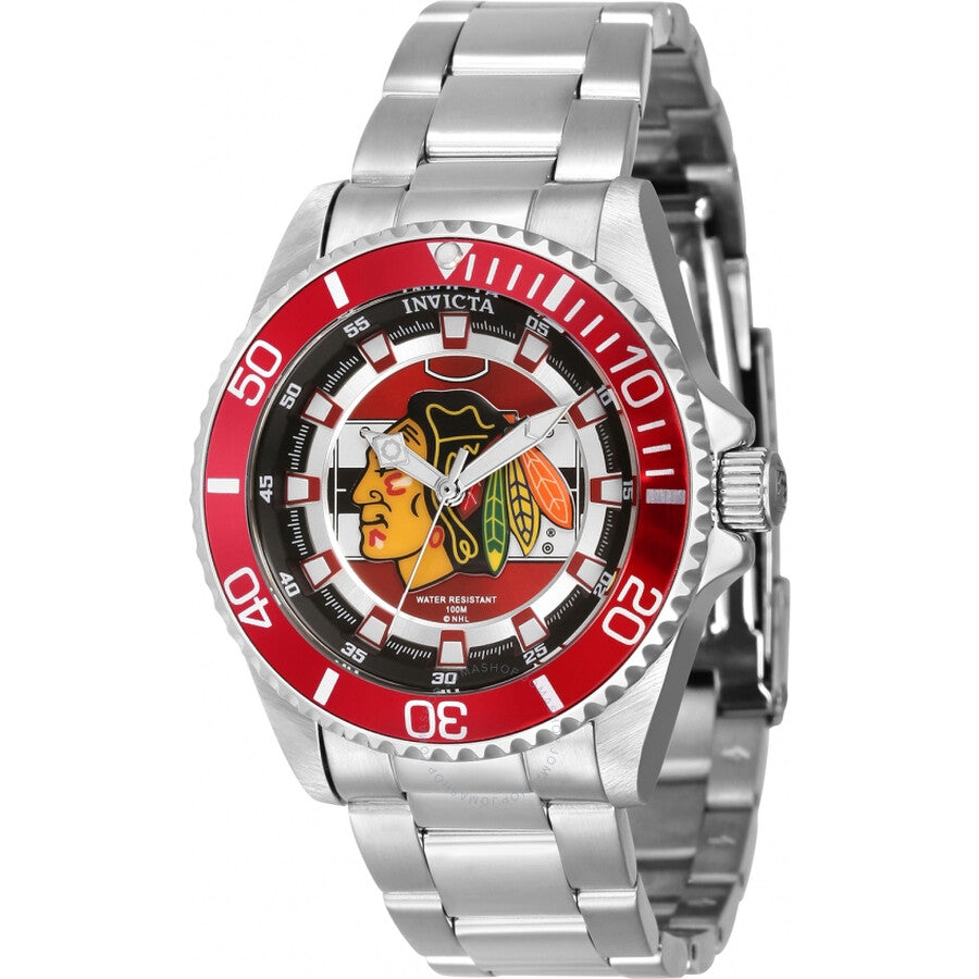 Invicta NHL Chicago Blackhawks Quartz Red Dial Ladies Watch 42203 - Dawson Watches