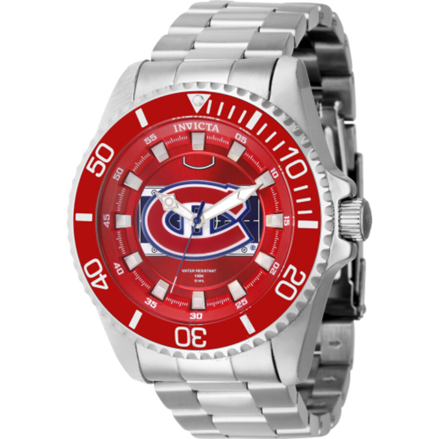 Invicta NHL Montreal Canadiens Quartz Red Dial Men's Watch 42261 - Dawson Watches