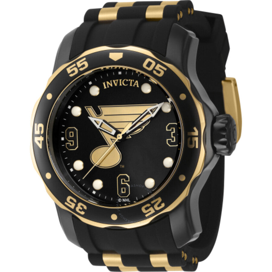 Invicta NHL St. Louis Blues Quartz Black Dial Men's Watch 42313 - Dawson Watches