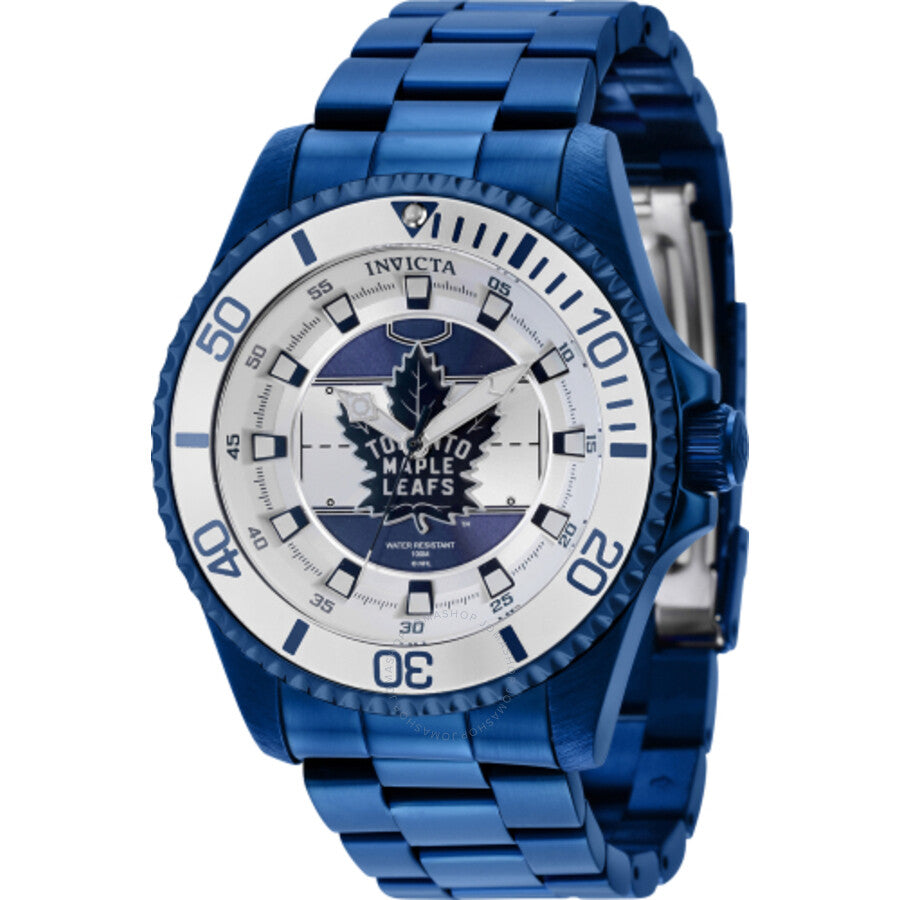 Invicta NHL Toronto Maple Leafs Quartz Silver Dial Men's Watch 42246 - Dawson Watches