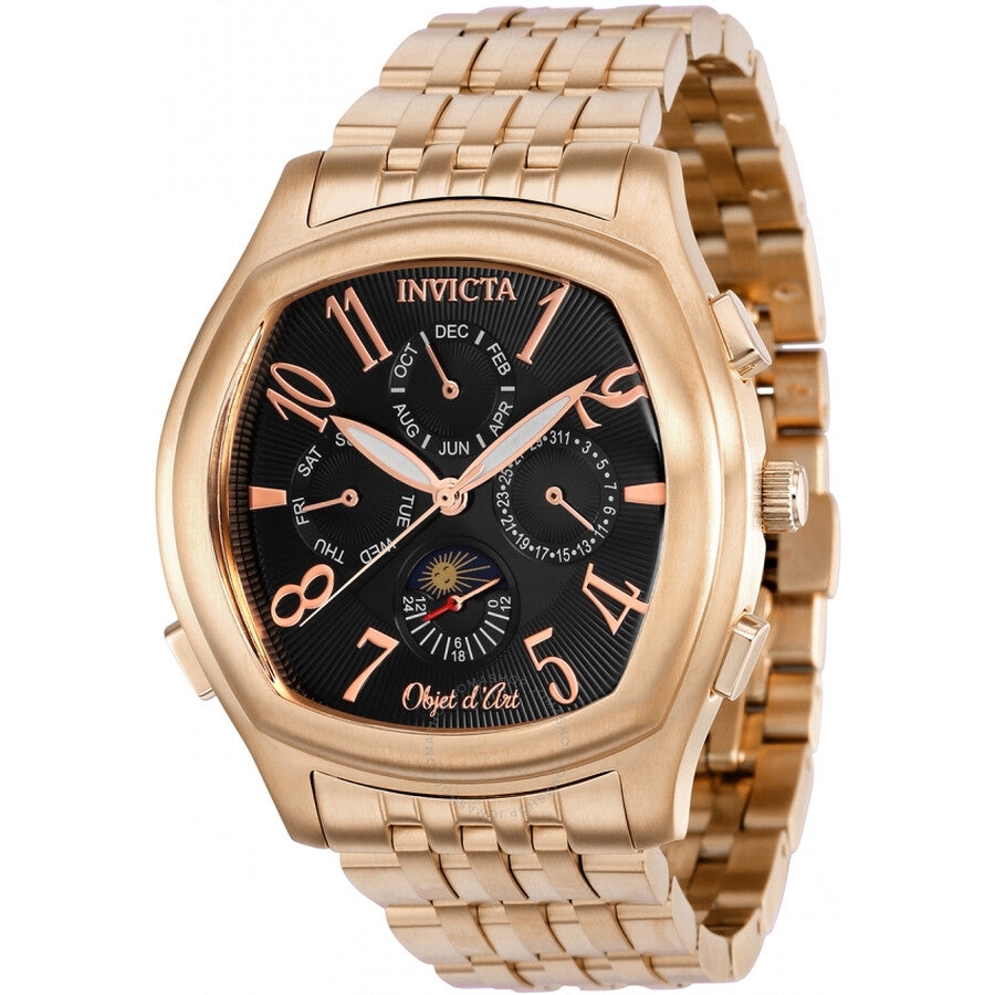 Invicta Objet D Art Automatic Full-Calendar Black Dial Men's Watch 37658 - Dawson Watches