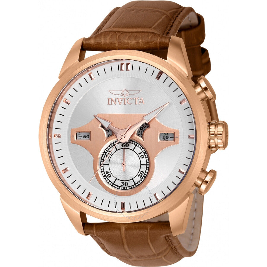Invicta Objet D Art Chronograph GMT Quartz Silver Dial Men's Watch 43618 - Dawson Watches