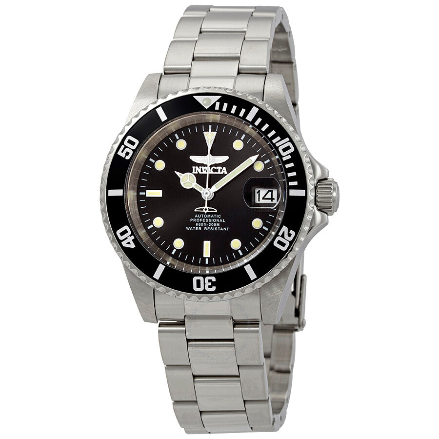 Invicta Pro Diver Automatic Black Sunray Dial Stainless Steel Men's Watch 24760 - Dawson Watches