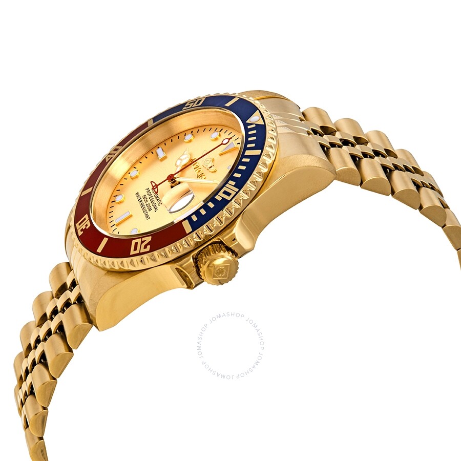 Invicta Pro Diver Pepsi Bezel Automatic Gold Dial Men's Watch 29183 - Dawson Watches #2