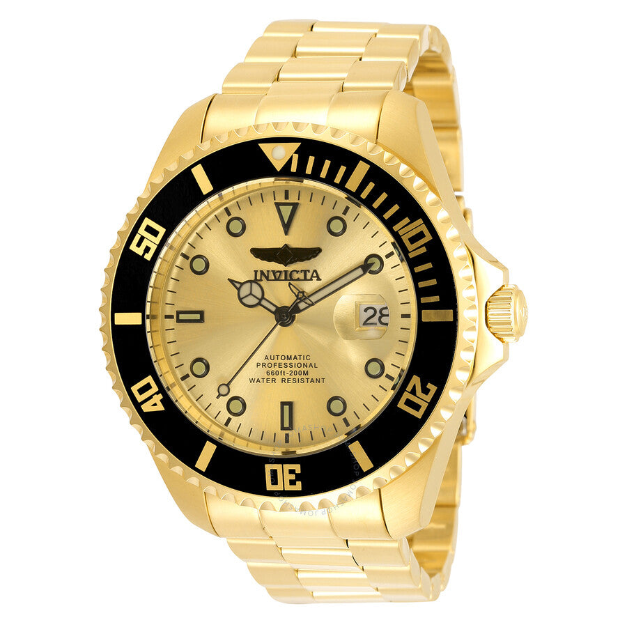 Invicta Pro Diver Automatic Gold Dial Men's Watch 35723 - Dawson Watches
