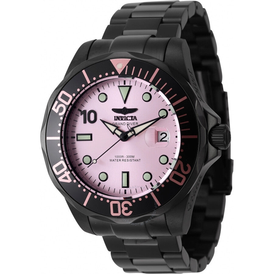 Invicta Pro Diver Automatic Pink Dial Men's Watch 47187 - Dawson Watches