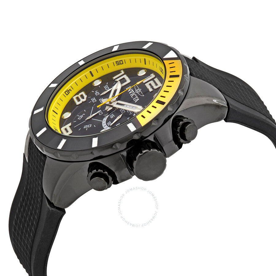 Invicta Pro Diver Black Dial Black Plastic Men's Quartz Watch 18741 - Dawson Watches #2