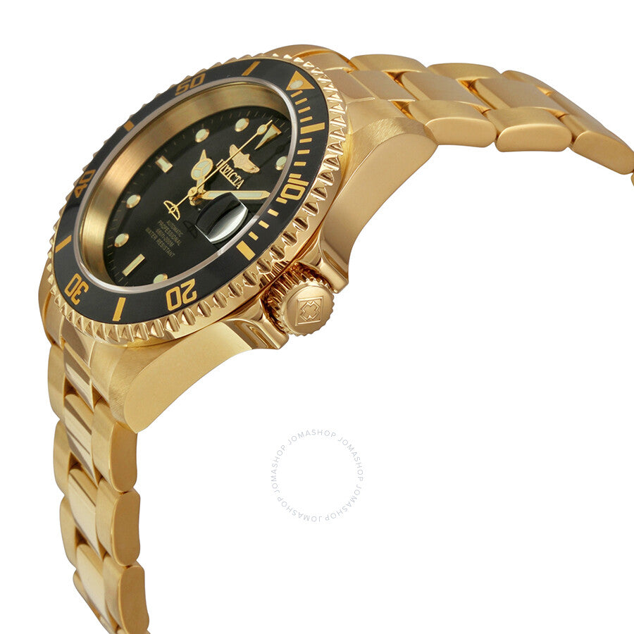Invicta Pro Diver Black Dial Yellow Gold-plated Men's Watch 8929C - Dawson Watches #2