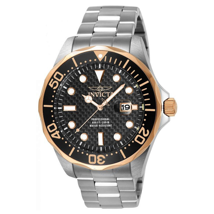 Invicta Pro Diver Black Dial Stainless Steel Men's Watch 12567 - Dawson Watches