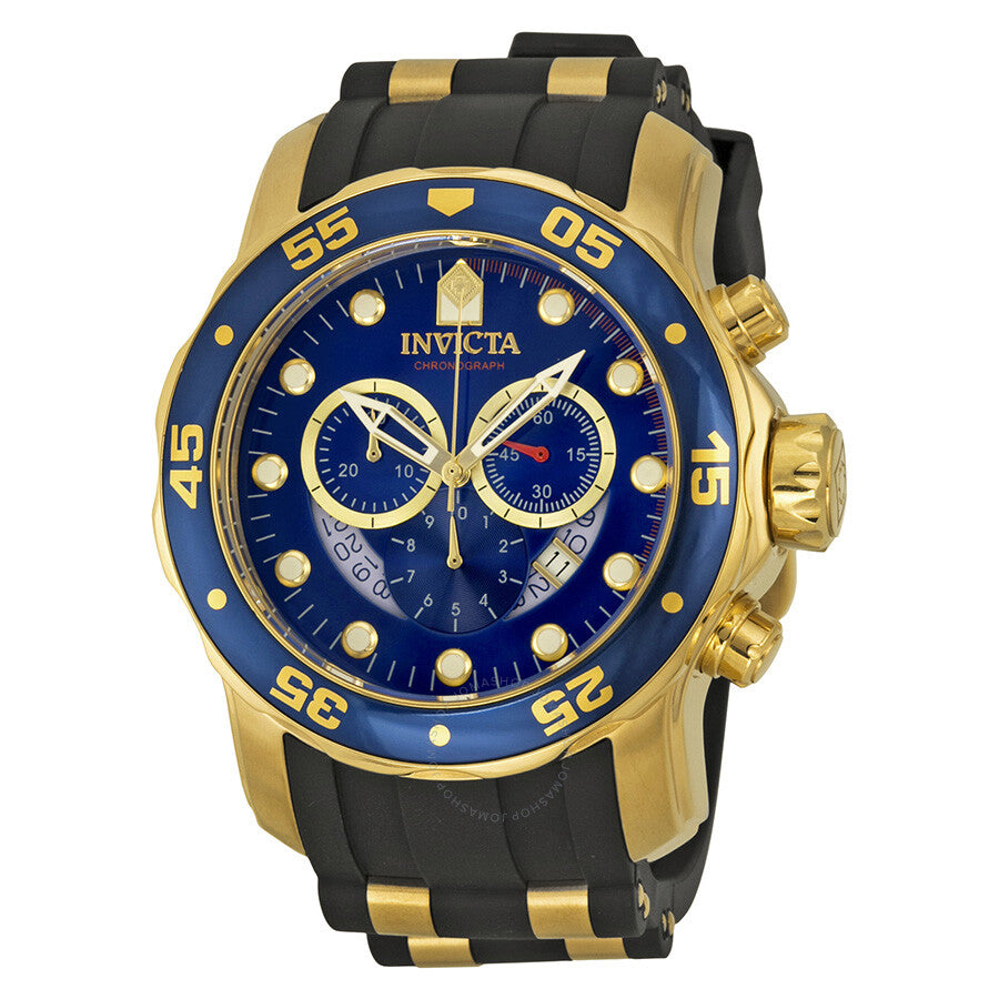 Invicta Pro Diver Chronograph Blue Dial Black Rubber Men's Watch 6983 - Dawson Watches