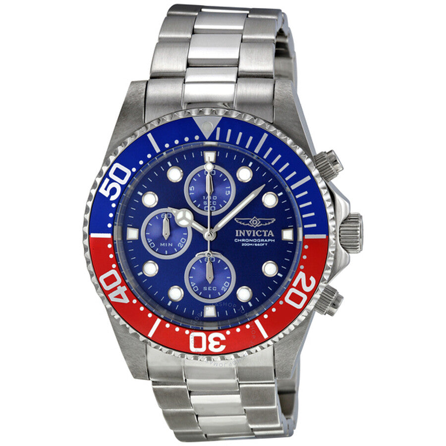 Invicta Pro Diver Chronograph Blue Dial Pepsi Bezel Men's Watch 1771 - Dawson Watches