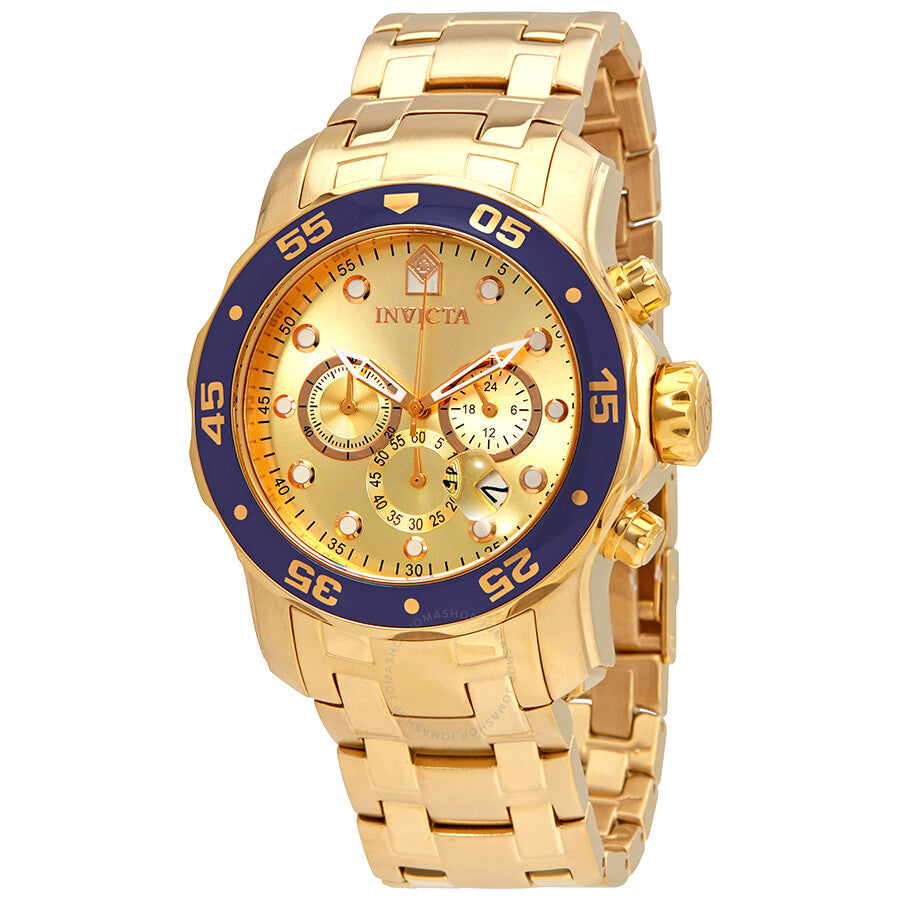 Invicta Pro Diver Chronograph Champagne Dial Men's Watch 80068 - Dawson Watches