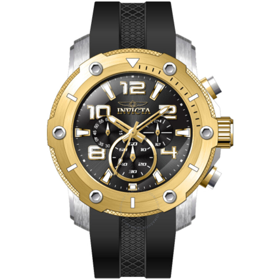 Invicta Pro Diver Chronograph GMT Quartz Black Dial Men's Watch 45738 - Dawson Watches