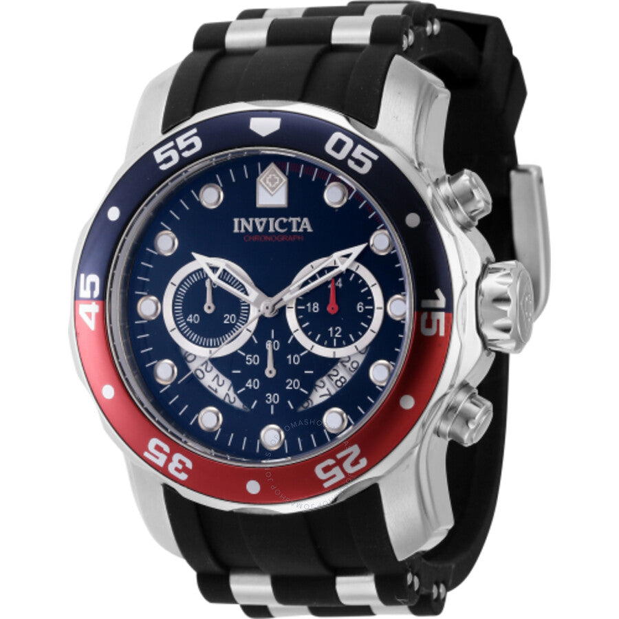 Invicta Pro Diver Chronograph GMT Quartz Black Dial Pepsi Bezel Men's Watch 44521 - Dawson Watches