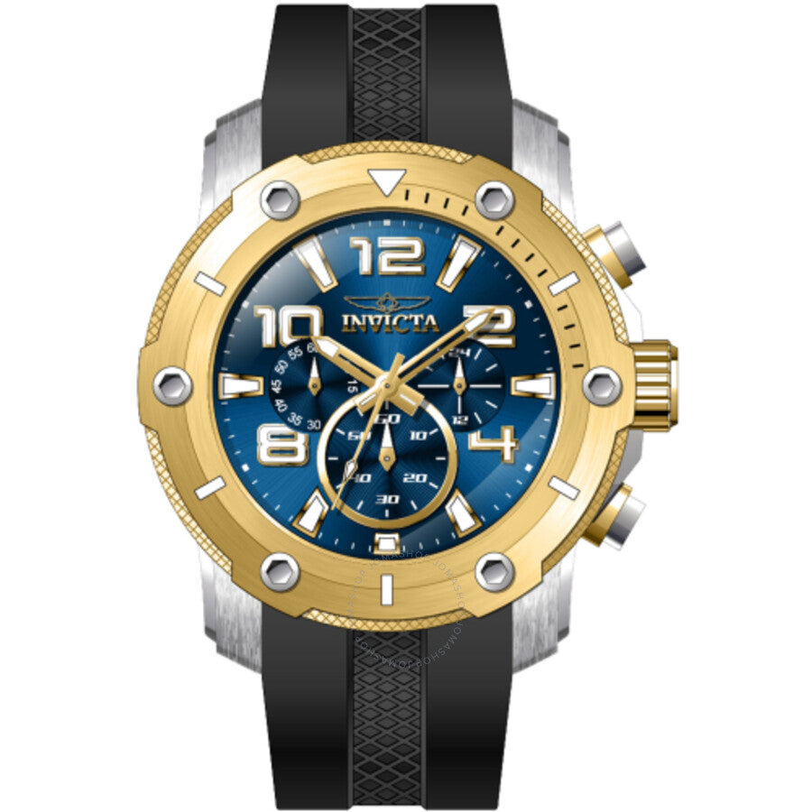 Invicta Pro Diver Chronograph GMT Quartz Blue Dial Men's Watch 45740 - Dawson Watches