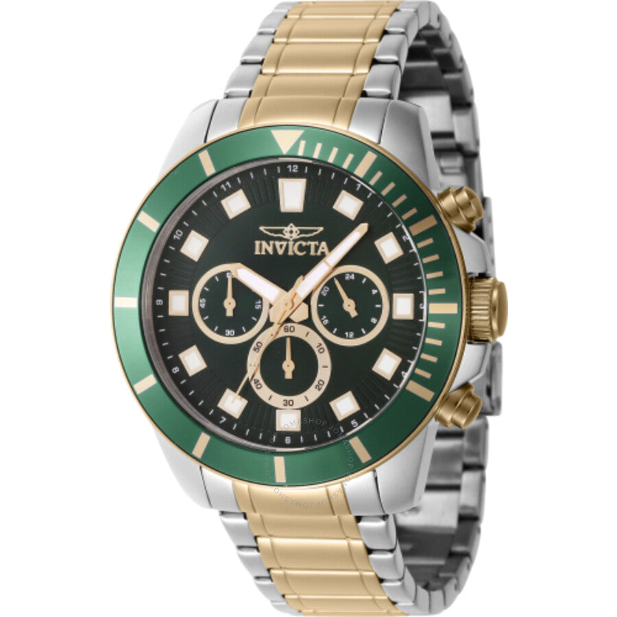 Invicta Pro Diver Chronograph GMT Quartz Green Dial Men's Watch 46048 - Dawson Watches