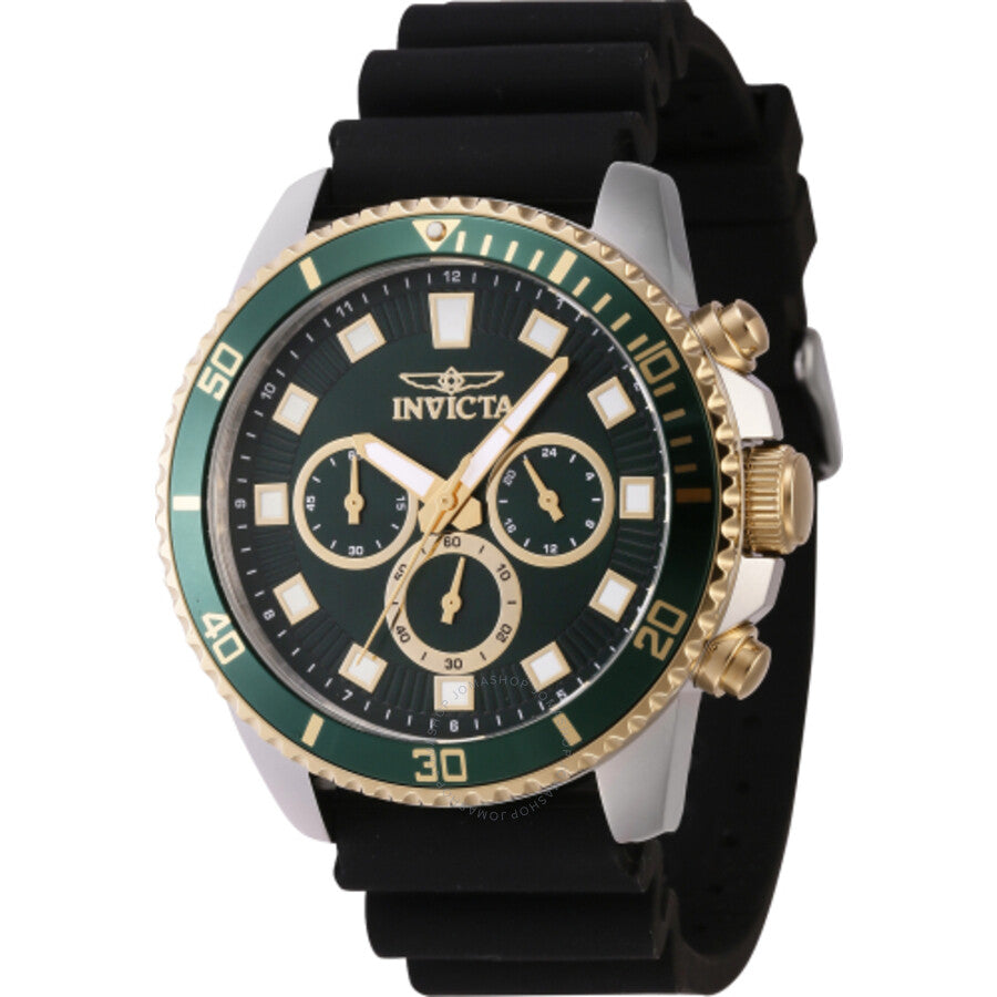 Invicta Pro Diver Chronograph GMT Quartz Green Dial Men's Watch 46127 - Dawson Watches